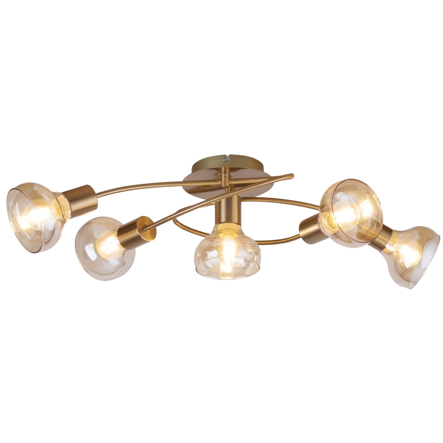 Rabalux 5552 - Ljuskrona HOLLY 5xE14/40W/230V guld