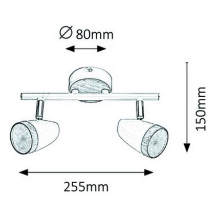 Rabalux 5565 - LED spotlight KAREN 2xLED/4W/230V