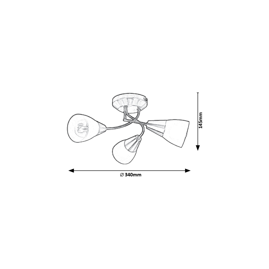Rabalux 5690 - Takbelysning CONNOR 3xE14/40W/230V