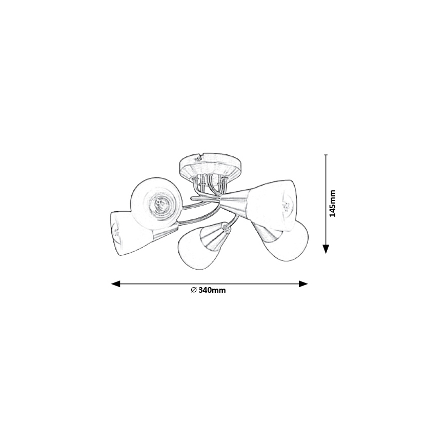 Rabalux 5691 - Takbelysning CONNOR 5xE14/40W/230V