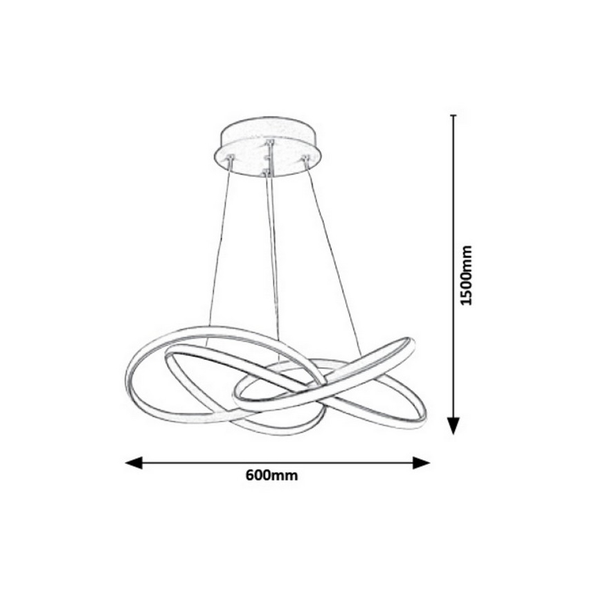 Rabalux 5692 - LED Ljuskrona med snöre AMBROSEIO LED/40W/230V