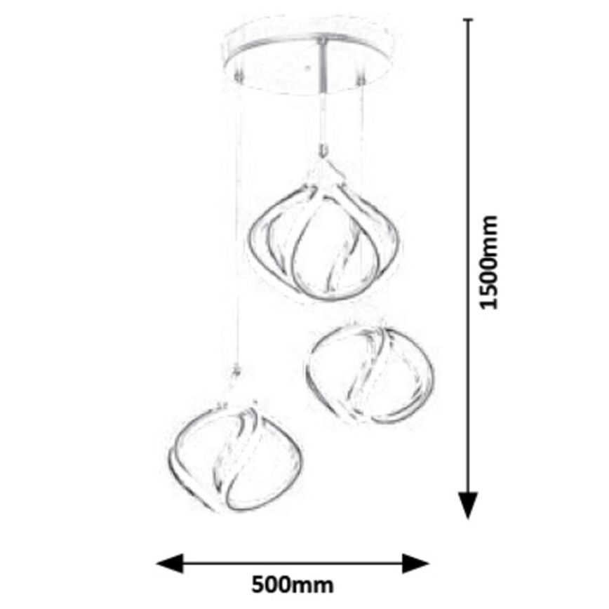 Rabalux - LED ljuskrona med textilsladd LED/50W/230V
