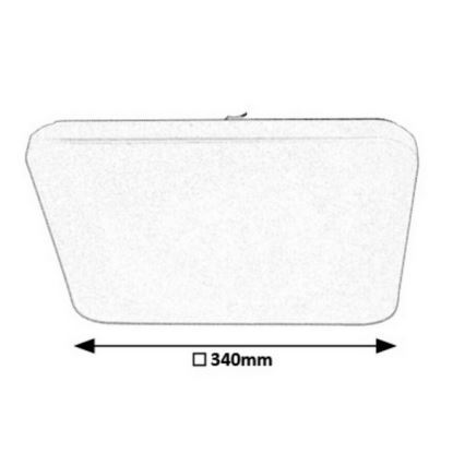 Rabalux - Dimmbar LED-taklampa LED/16W/230V 34x34 cm + fjärrkontroll