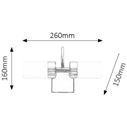 Rabalux - Badrumsspegel med LED-belysning 2xLED/4W/230V  IP44