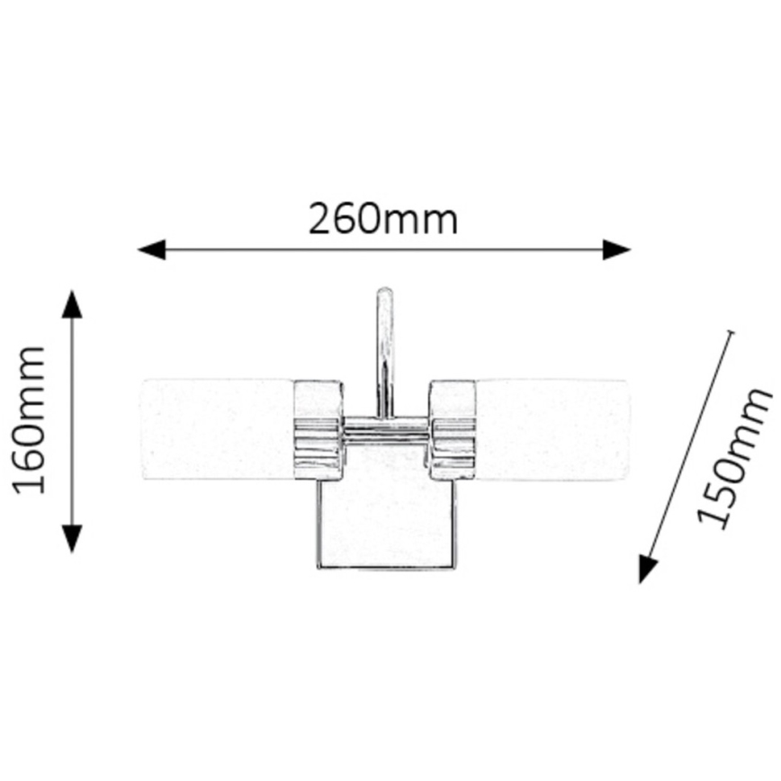 Rabalux - Badrumsspegel med LED-belysning 2xLED/4W/230V  IP44