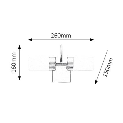 Rabalux - Badrumsspegel med LED-belysning 2xLED/4W/230V  IP44
