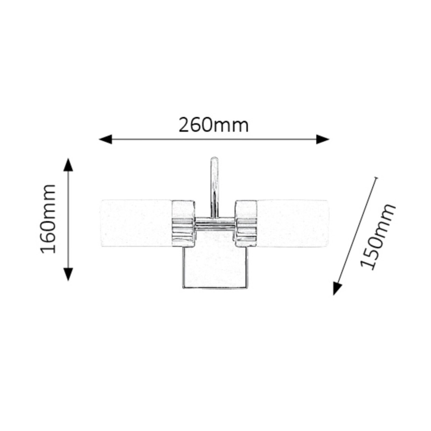 Rabalux - Badrumsspegel med LED-belysning 2xLED/4W/230V  IP44