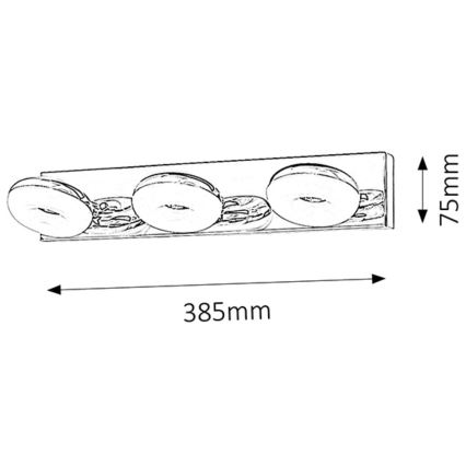 Rabalux 5718 - LED Badrumsbelysning BEATA 3xLED/5W/230V