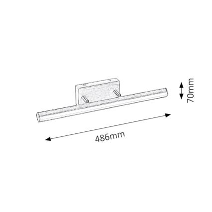 Rabalux 5720 - LED Badrum spegelbelysning SILAS 1xLED/12W/230V