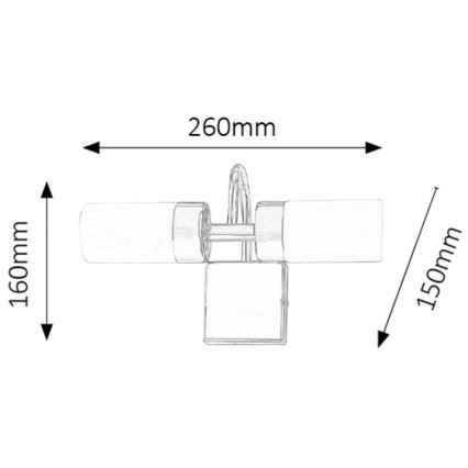 Rabalux - Badrumsspegel med LED-belysning 2xLED/4W/230V IP44