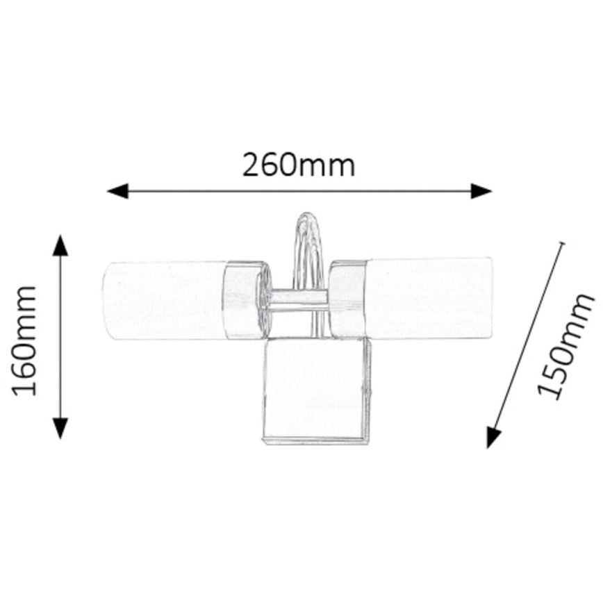 Rabalux - Badrumsspegel med LED-belysning 2xLED/4W/230V IP44