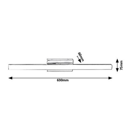 Rabalux 5781 - LED Badrumsbelysning vägg BASTIAN LED/13W/230V IP44