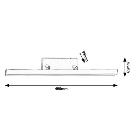 Rabalux 5782 - LED Badrumsbelysning vägg ANDREW LED/12W/230V IP44