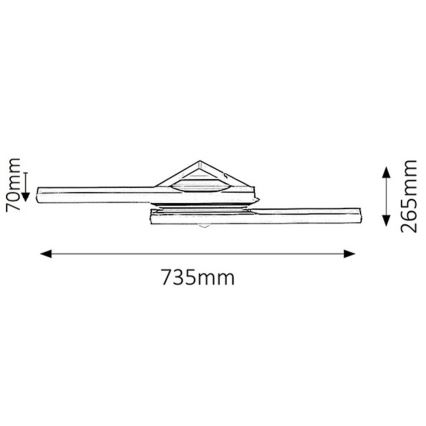 Rabalux 5895 - LED Badrum Väggbelysning ANTONIA 2xLED/12W