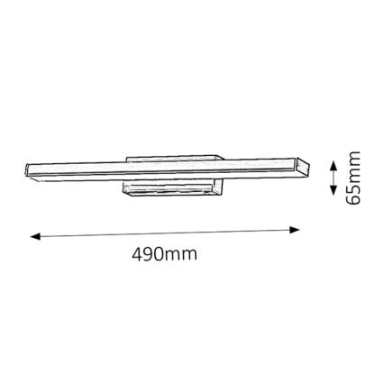 Rabalux 5897 - LED Badrum Väggbelysning JOHN 1xLED/12W/230V