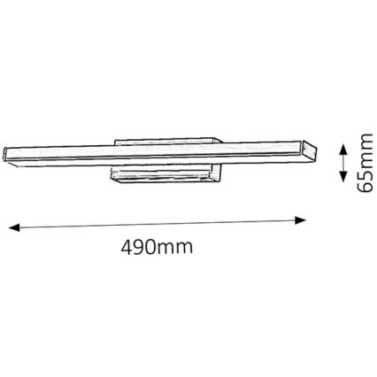 Rabalux 5897 - LED Badrum Väggbelysning JOHN 1xLED/12W/230V