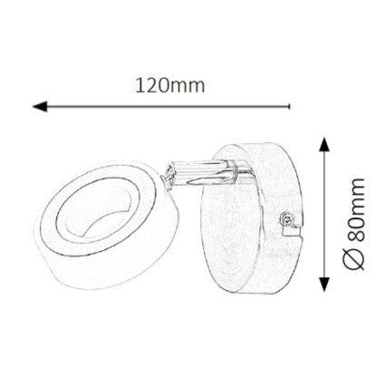Rabalux 5939 - LED Väggspotlight ZORA 1xLED/4,5W/230V