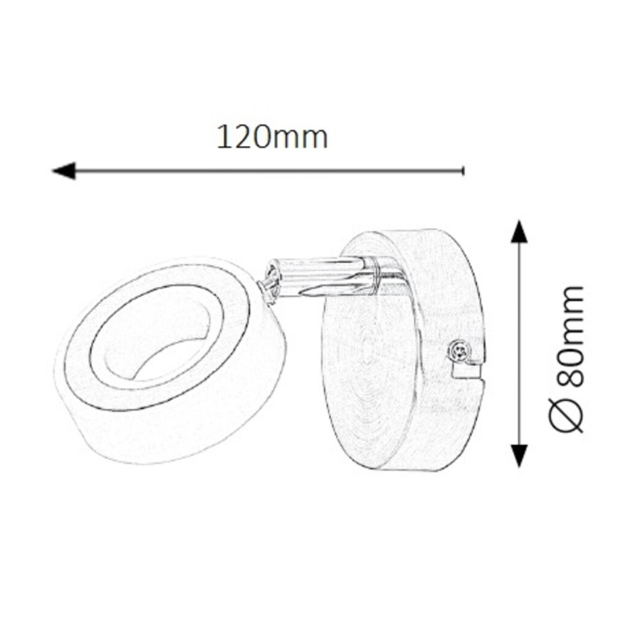 Rabalux 5939 - LED Väggspotlight ZORA 1xLED/4,5W/230V