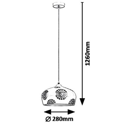 Rabalux - Pendellampa med kabel GINGER 1xE27/60W/230V