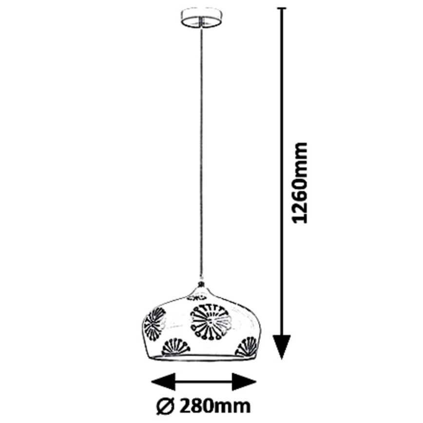 Rabalux - Pendellampa med kabel GINGER 1xE27/60W/230V