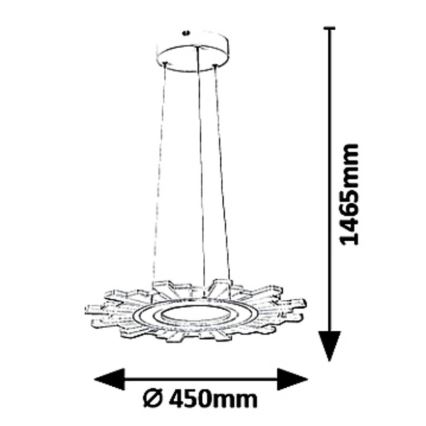 Rabalux 6210 - LED Ljuskrona med snöre FELICITY LED/30W/230V