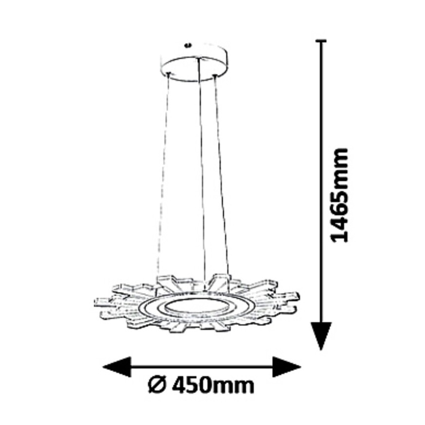 Rabalux 6210 - LED Ljuskrona med snöre FELICITY LED/30W/230V