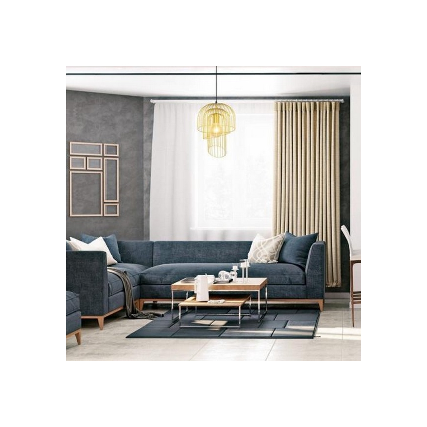 Rabalux 6228 - Ljuskrona med snöre ROWENA 1xE27/60W/230V