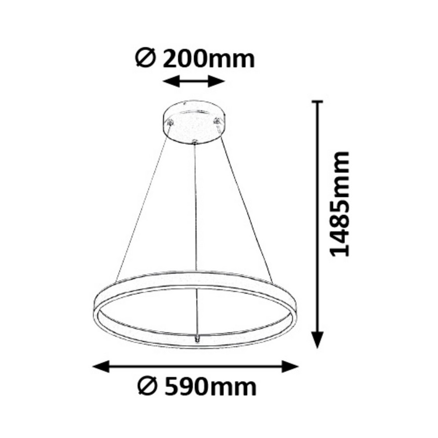 Rabalux 6299 - Dimbar LED-lampakrona med snöre OTHELLO LED/36W/230V + Fjärrstyrd