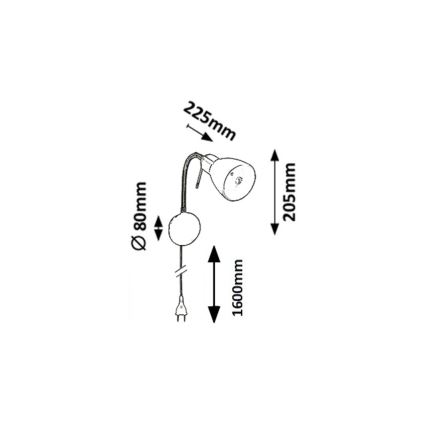 Rabalux - Flexibel lampa 1xE14/40W/230V