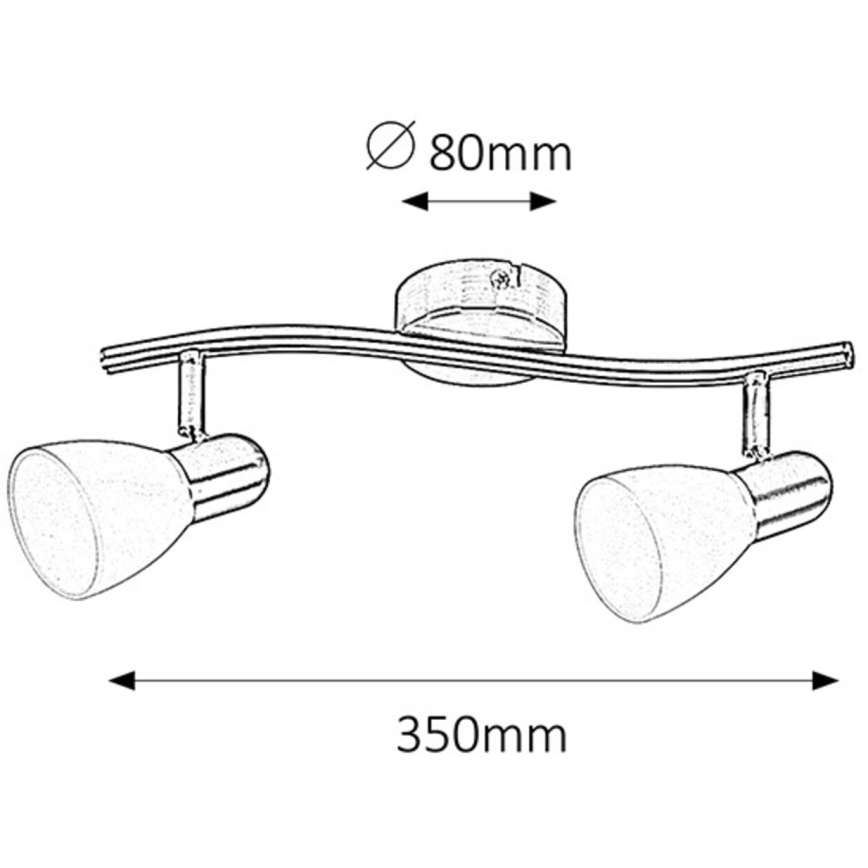 Rabalux 6302 - Spotlight SOMA 2xE14/40W/230V
