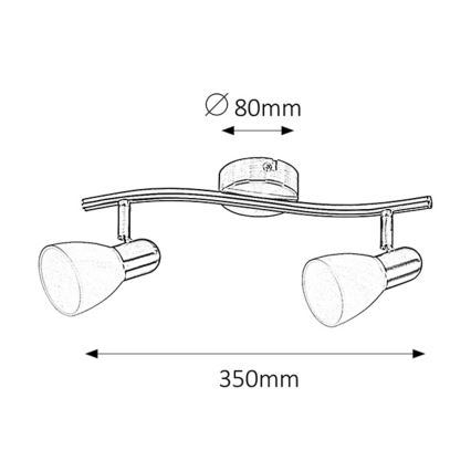 Rabalux 6302 - Spotlight SOMA 2xE14/40W/230V