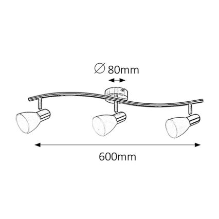 Rabalux 6303 - Spotlight SOMA 3xE14/40W/230V