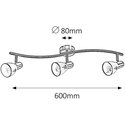 Rabalux 6358 - Spotlight ART blomma 3xE14/40W/230V