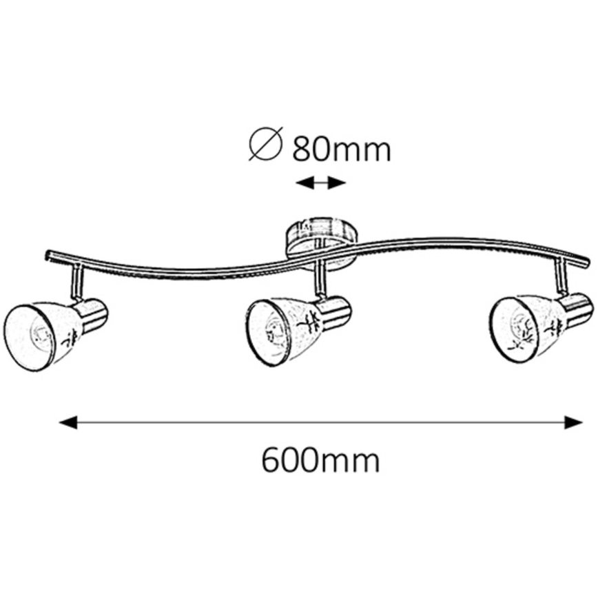 Rabalux 6358 - Spotlight ART blomma 3xE14/40W/230V