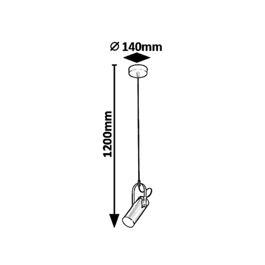 Rabalux 6429 - LED Ljuskrona med snöre RAVEN LED/5W/230V