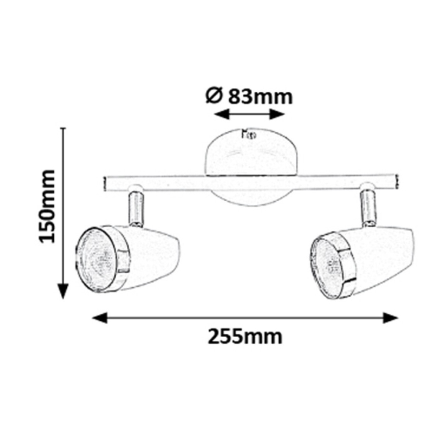 Rabalux 6513 - LED spotlight KAREN 2xLED/4W/230V