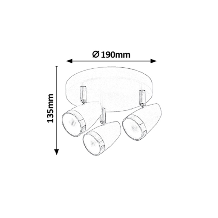 Rabalux 6514 - LED spotlight KAREN 3xLED/4W/230V