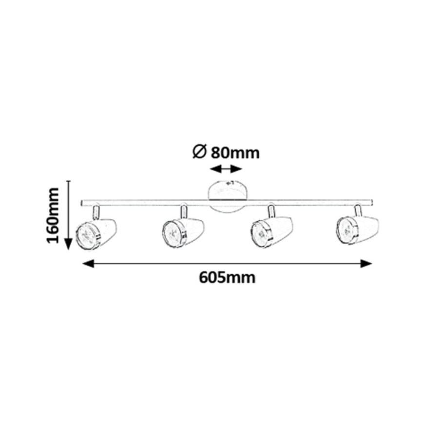 Rabalux 6515 - LED spotlight KAREN 4xLED/4W/230V