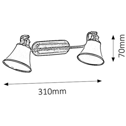 Rabalux 6546 - Spotlight GRANDO 2xE14/40W/230V