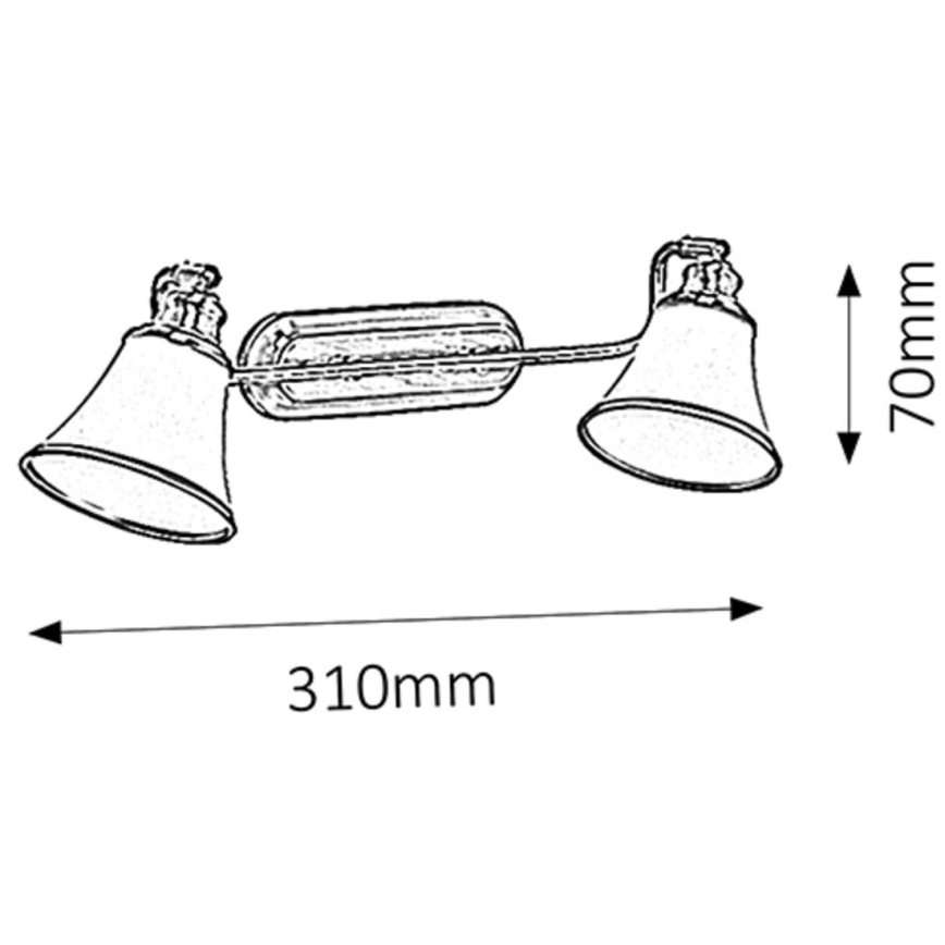 Rabalux 6546 - Spotlight GRANDO 2xE14/40W/230V