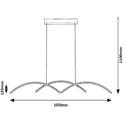 Rabalux - LED ljuskrona med upphängningsrem LED/40W/230V