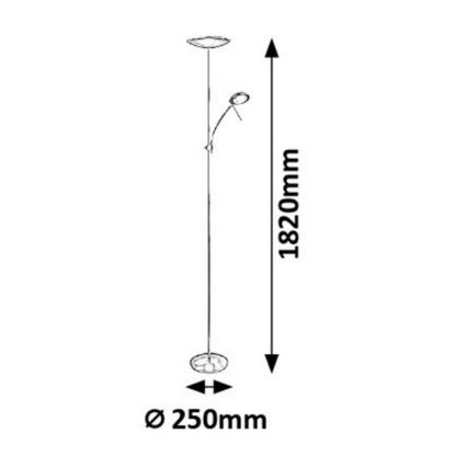 Rabalux 7006 - LED Golvlampa VLASTA 1xLED/18W + 1xLED/5W/230V