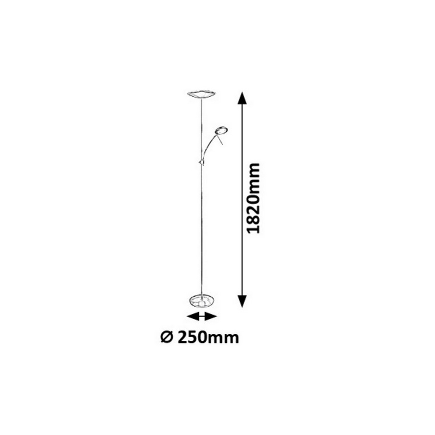 Rabalux 7006 - LED Golvlampa VLASTA 1xLED/18W + 1xLED/5W/230V