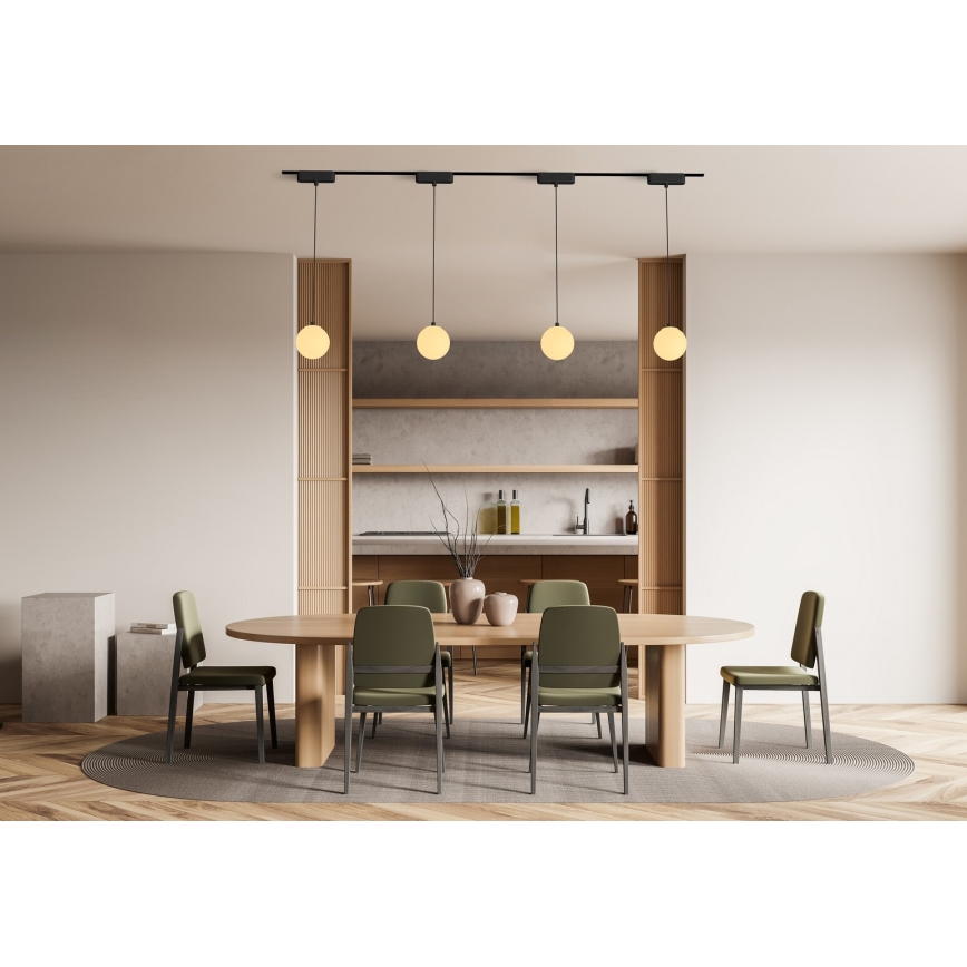 Rabalux - LED ljuskrona med textilsladd för 1-fas skensystem LED/5W/230V 3000K svart
