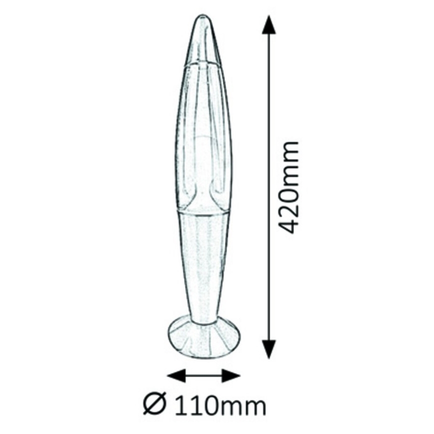 Rabalux 7011 - Lavalampa LOLLIPOP G45 1xE14/25W/230V