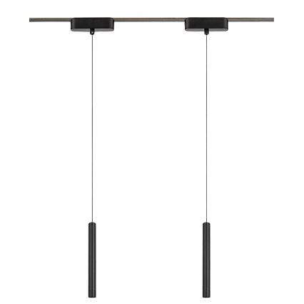Rabalux - LED ljuskrona med textilsladd för 1-fas skensystem LED/5W/230V 3000K svart