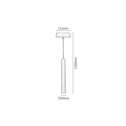 Rabalux - LED ljuskrona med textilsladd för 1-fas skensystem LED/5W/230V 3000K svart