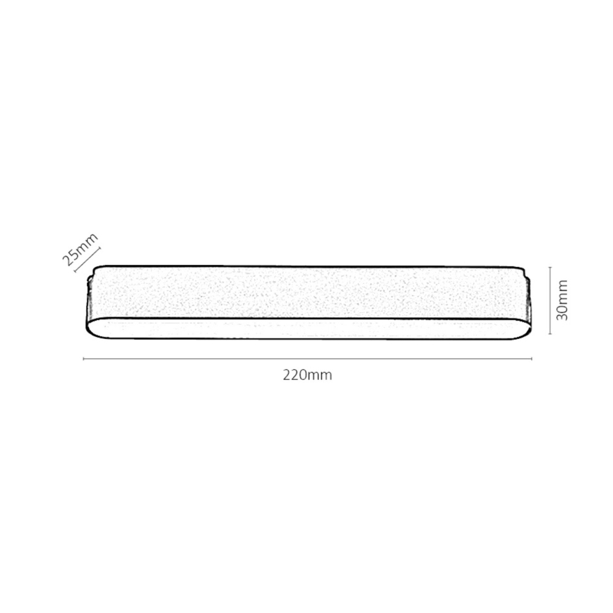 Rabalux - LED Takljus för 1-fas skenssystem LED/12W/24V 4000K 22 cm svart