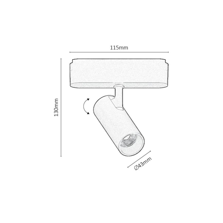 Rabalux - LED Spotlight för 1-fas skensystem LED/10W/24V 4000K svart