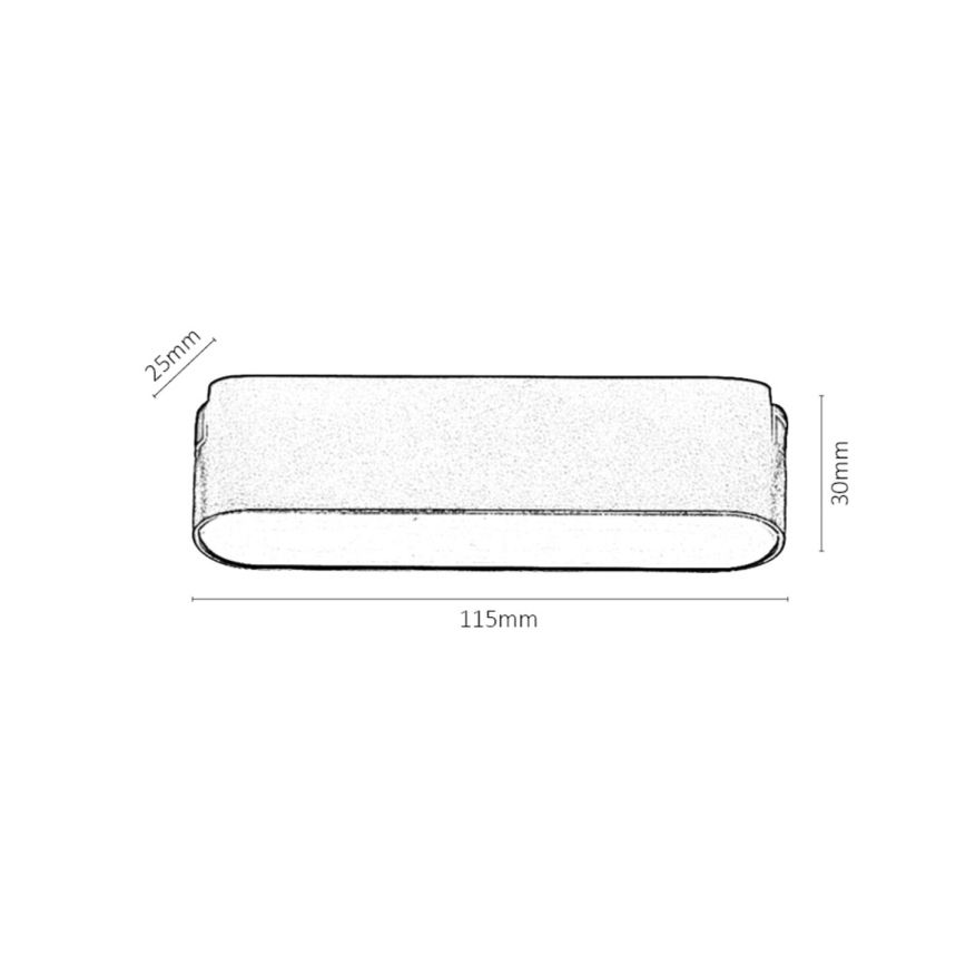 Rabalux - LED Dimbar taklampa för 1-fas skensystem LED/6W/24V 2700-5500K Wi-Fi Tuya 11,5 cm svart